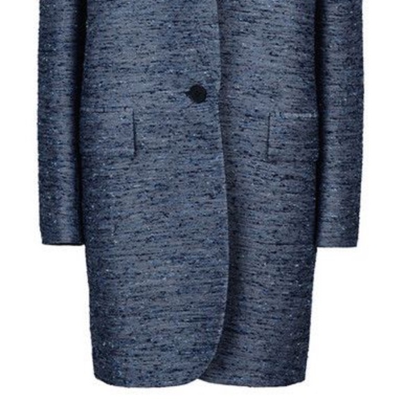 $1495 Stella McCartney Silk Blend Bryce Coat Jacket In Blue 40 / S - Picture 5 of 9